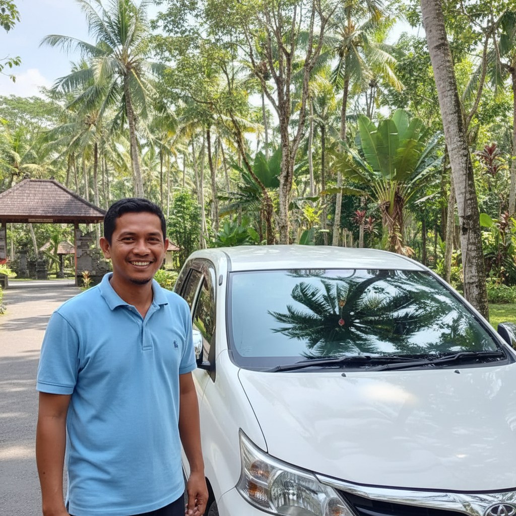 Private driver service in Bali with scenic road
